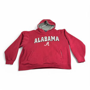 Vintage University Alabama Sweater Adult EXTRA LARGE Red Hoodie Stitched 90s